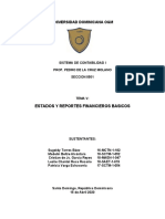 TEMA V ESTADOS Y REPORTES FINANCIEROS BASICOS