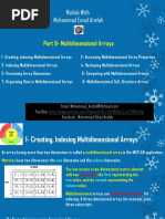 Part9 - Mtidimensional Arrays Part 1