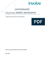 Open Government: Beyond Static Measures: A Paper Produced by Involve For The OECD