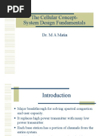 The Cellular Concept-System Design Fundamentals: Dr. M A Matin