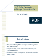 The Cellular Concept-System Design Fundamentals: Dr. M A Matin