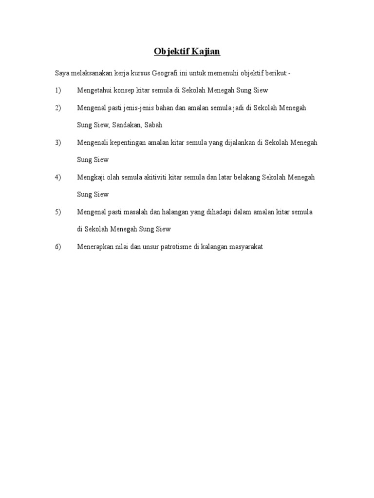 Objektif Kajian Geografi Pmr Pdf