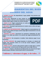 Afiche 10 Mandamientos Del Agua