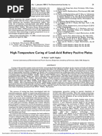 High-Temperature Curing of Lead-Acid Battery Positive Plates