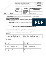 Taller matemáticas fracciones quinto grado