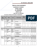 B.Sc. Biochemistry syllabus under Thiruvalluvar University