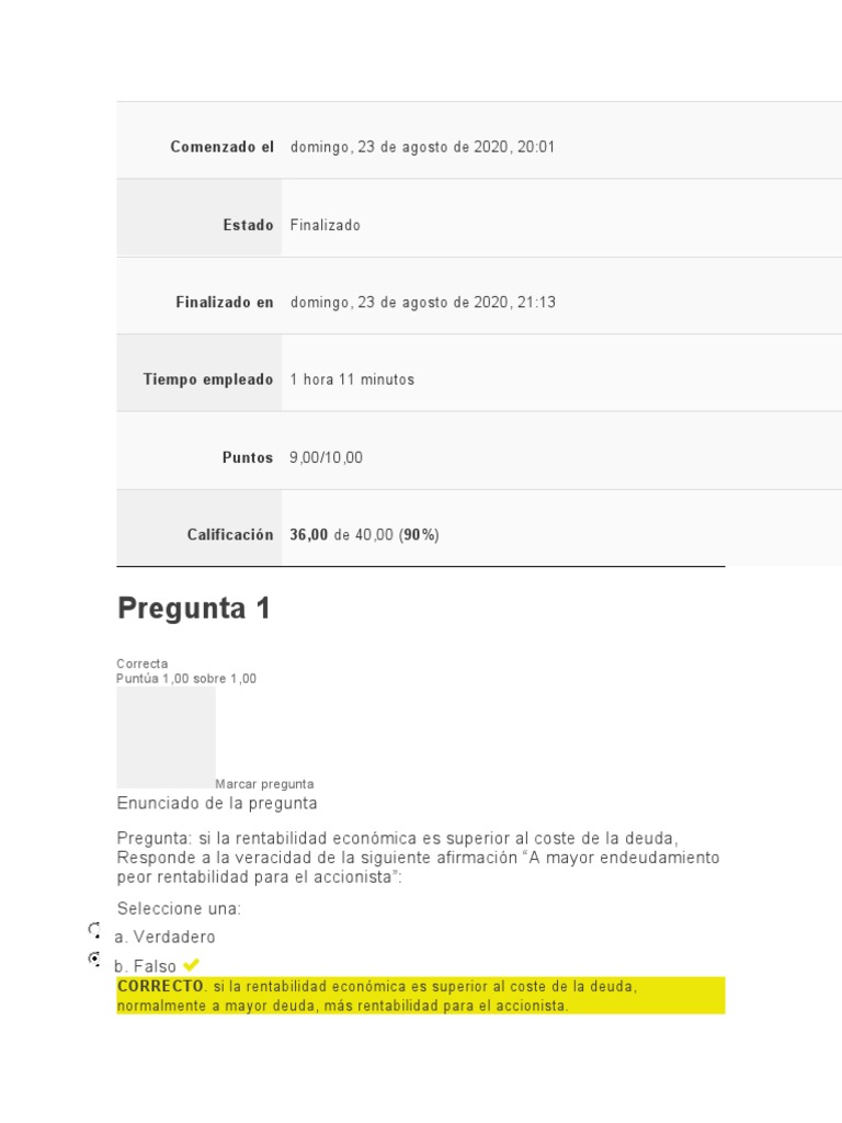 Examen Final de Finanzas Corporativas | PDF | Interés | Hipoteca Comercial
