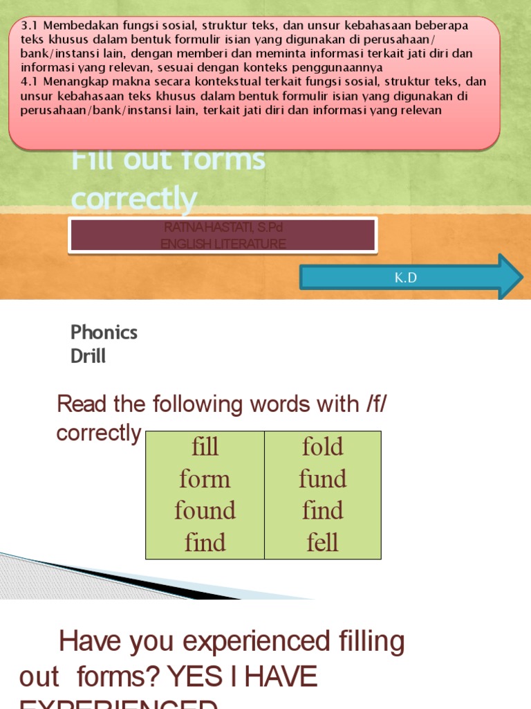 How to Fill Out Forms Correctly | PDF