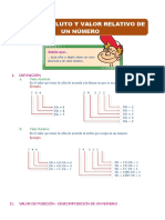 Valor Absoluto y Valor Relativo de Un Número