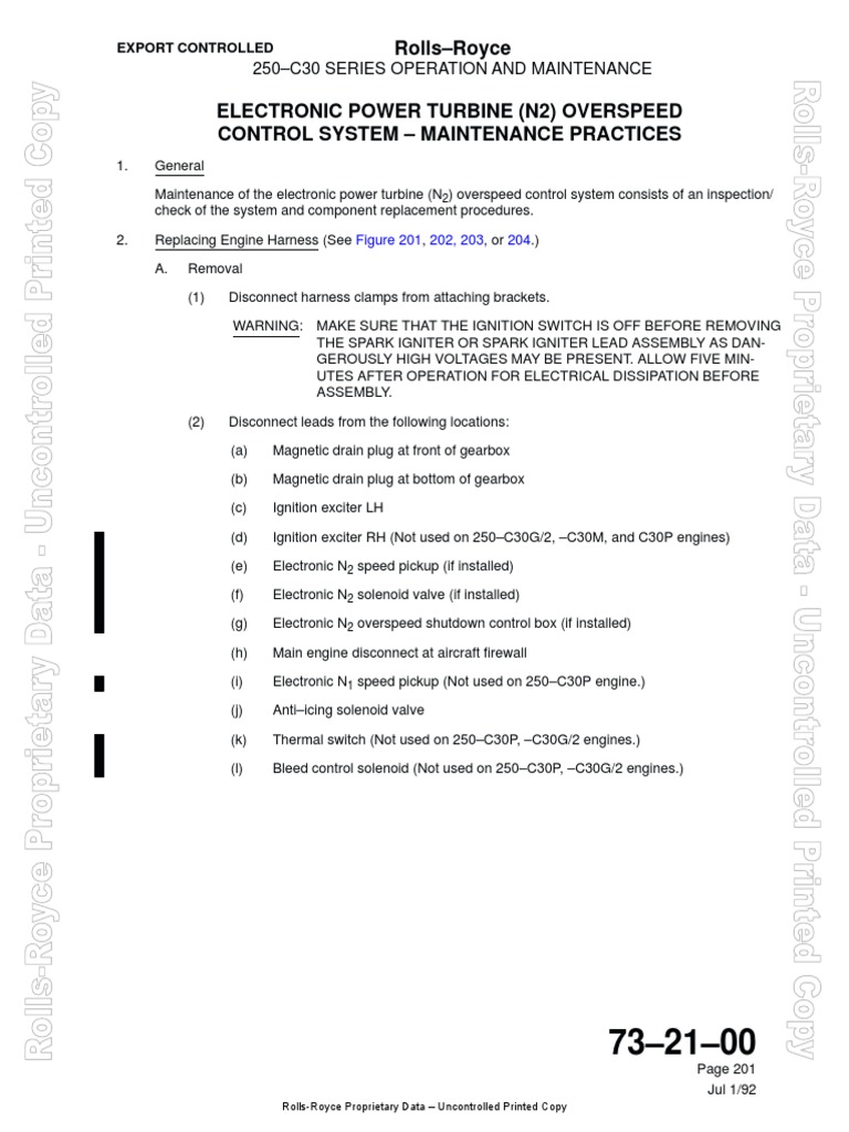 RollsRoyce 250C30 Series Operation and Maintenance PDF Screw