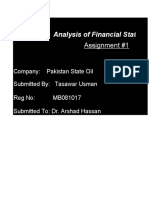 Analysis of Financial Statements: Assignment #1