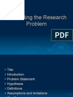 Presenting The Research Problem