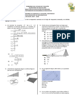 Examen Extraordinario Matemáticas - Tercer Grado - Hernán Poot Pat