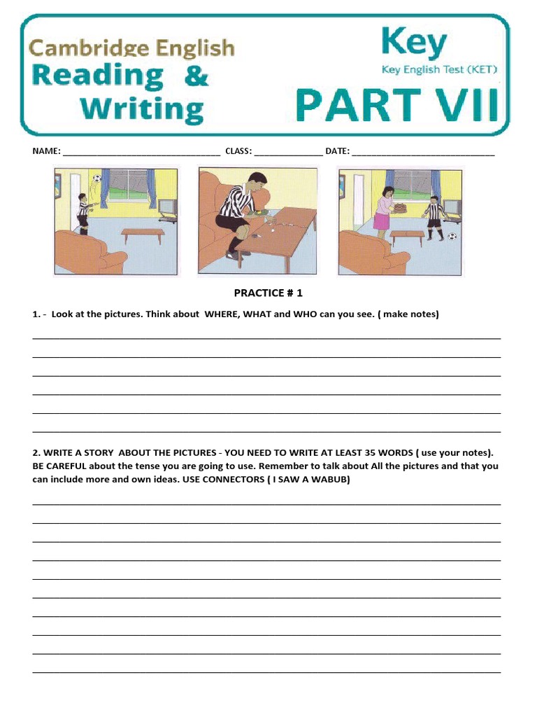KET Picture Story Writing Practice | PDF