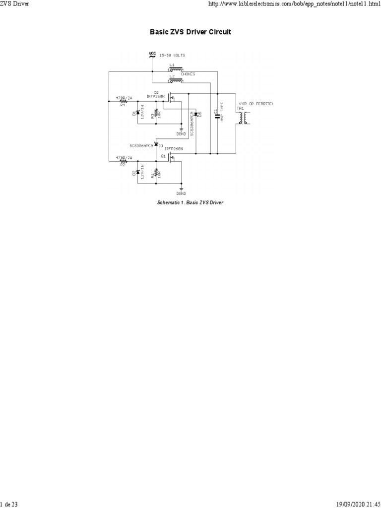 Schematic 1. Basic ZVS Driver PDF Inductor Field Effect Transistor