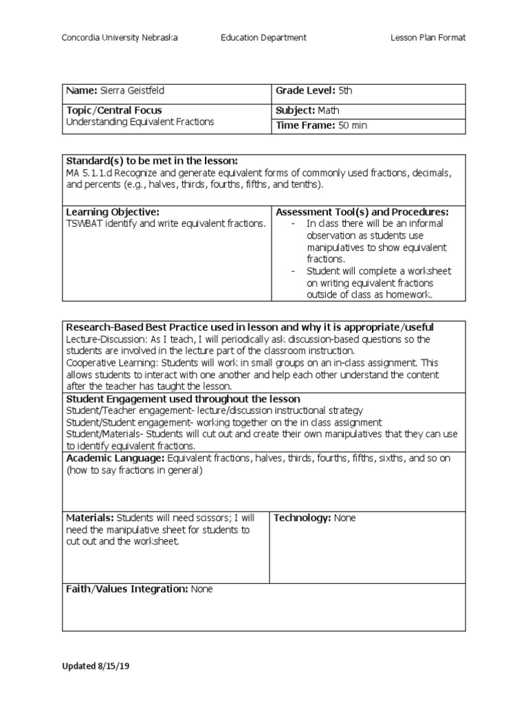 Lesson Plan Practice | PDF | Lesson Plan | Applied Psychology