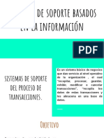 Sistemas de Soporte Basados en La Información