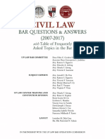 Civil Law Bar Questions and Answers PDF