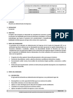 Epg - Cu001 Curriculum de La Maestria en Administracion de Empresas
