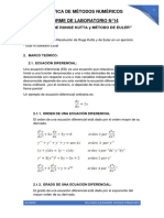 Informe de Laboratorio N°14 - Métodos Numéricos PDF