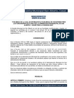 Plan vacaciones funcionarios San Alberto 2020