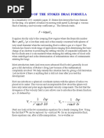 STOKES DRAG Derivation PDF