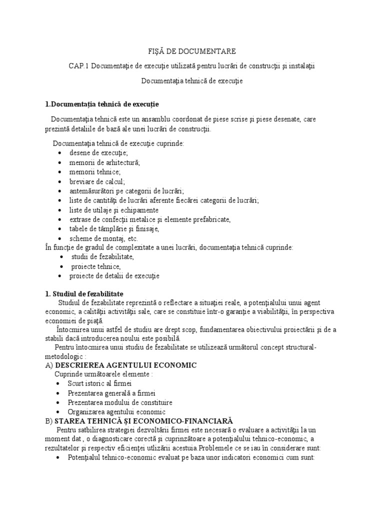 Fisa Documenatre 1 | PDF
