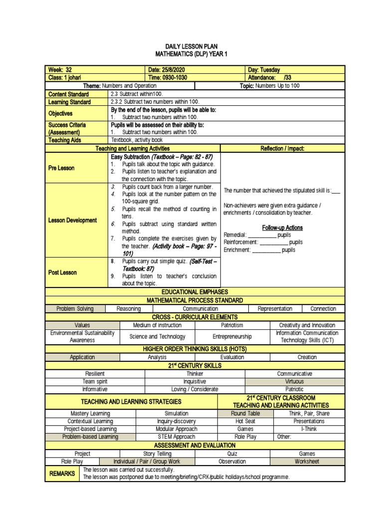 Year 1 Addition and Subtraction Plan | PDF | Project Based Learning ...