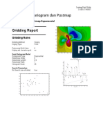 Variogram Dan Postmap: - Gridding Report