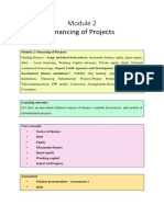 Module 2: Financing of Projects