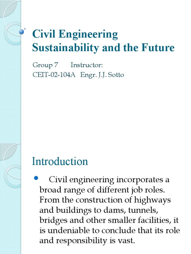 Civil Engineering Sustainability and The Future | PDF | Green Building ...