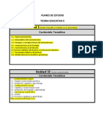 TEORIA EDUCATIVA II PLANES ESTUDIO CONSTRUCTIVISMO APRENDIZAJE