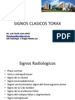 Signos Clasicos Torax: Dr. Luis Felipe Alva Lopez Jefe Radiologia e Imagen Medica Sur