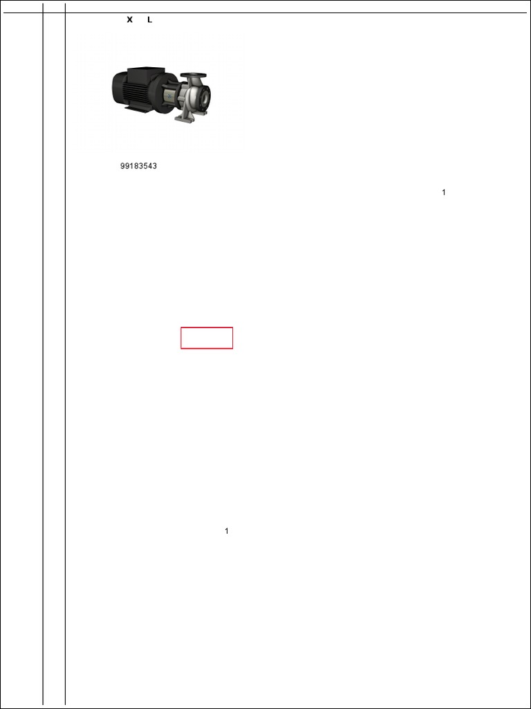 Grundfos NB 65-125/120 Pump Specs | PDF | Pump | Electric Motor