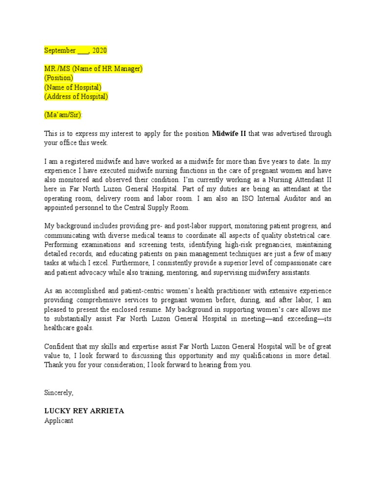 Application Letter - Lucky | PDF
