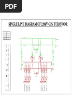 Single Line Diagram of 220Kv Gis, Turavoor: Colour Code Voltage Level