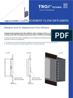 Designer Fronts for Displacement Flow Diffusers