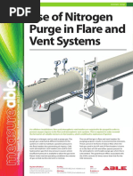 Use of Nitrogen Purge in Flare and Vent Systems