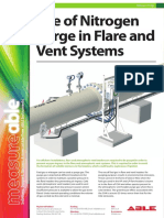 Use of Nitrogen Purge in Flare and Vent Systems