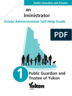 Duties of An Estate Administrator: Public Guardian and Trustee of Yukon
