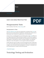 Mann - Whitney Test - Nonparametric T Test