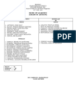 Mode of Learning (Grade 10-Quezon) : Blended Learning (21) Modular (8) Male Male