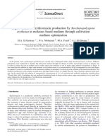 Improvement of Erythromycin Production by Saccharopolyspora Erythraea in Molasses Based Medium Through Cultivation Medium Optimization