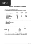 Group Work - Inventory Cost Flow and LCNRV