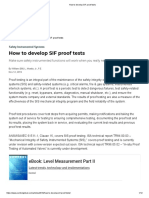 How to develop SIF proof tests