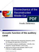 Biomechanics of The Reconstructed Middle Ear: Horatiu Stefanescu