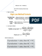 Cost-Formula: Separating Variable and Fixed Costs for Profit Modeling