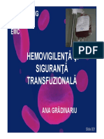 Suport de curs - Hemovigilența - Siguranța transfuzională