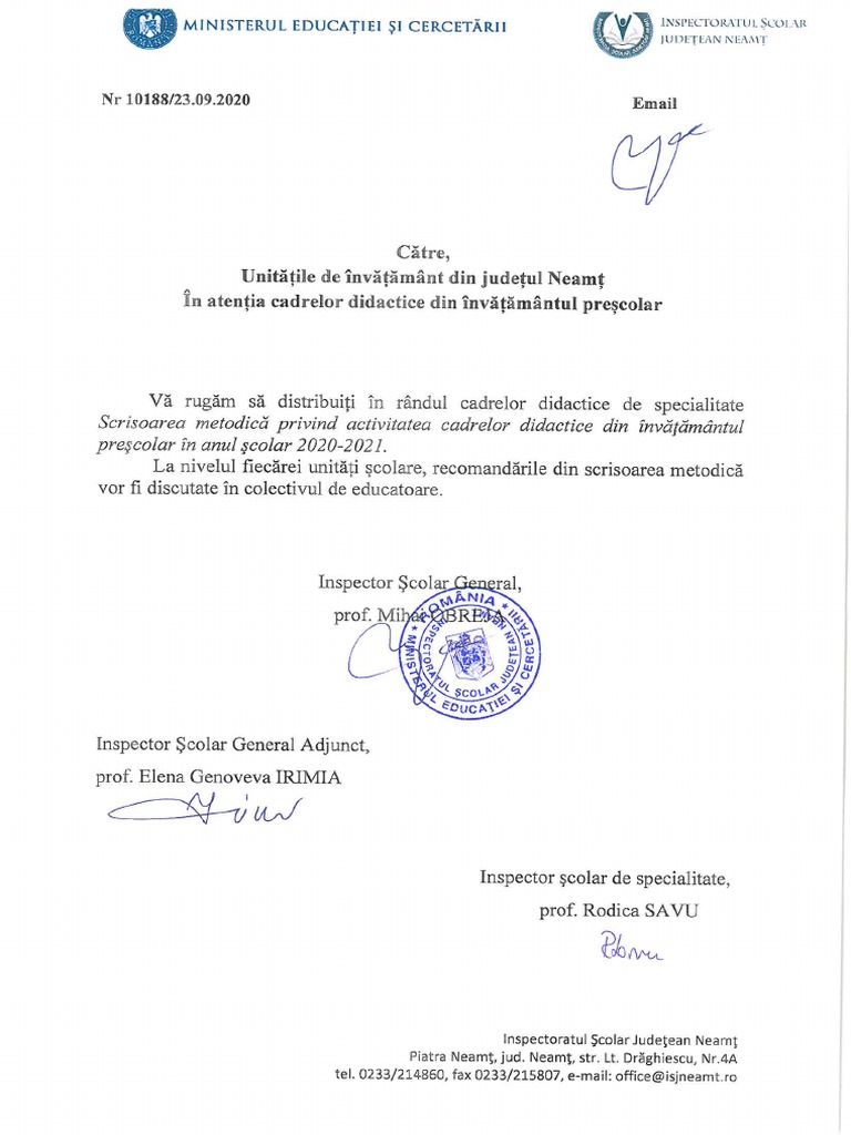 Curriculum La Decizia Scolii Invatamant Prescolar