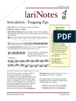 Clarinotes: Articulation - Tonguing Tips